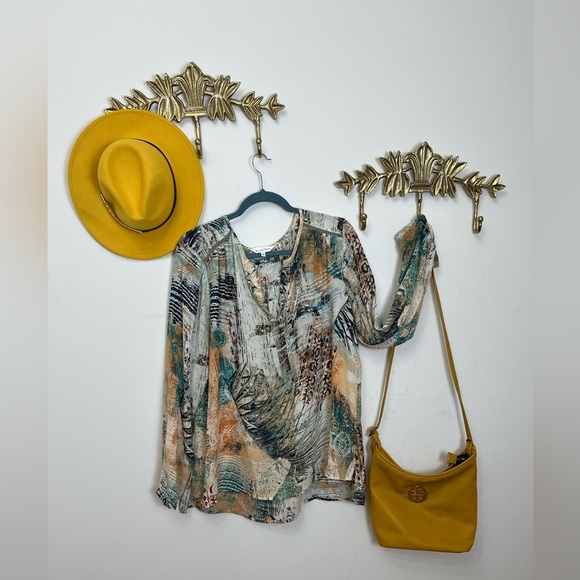 ✨ Shabby chic tunic blouse Xl ptp 24” l 31” - Picture 2 of 3